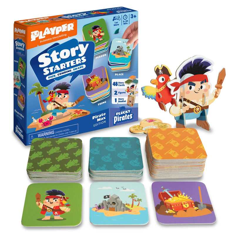 Story Starters: Create a Story Cards for Kids - Pirate Max Edition Cards & toy Playper