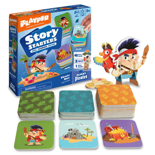 Story Starters: Create a Story Cards for Kids - Pirate Max Edition Cards & toy Playper