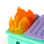 8-Bit Dumpster Fire Vinyl Figure Vinyl Art Toy 100soft