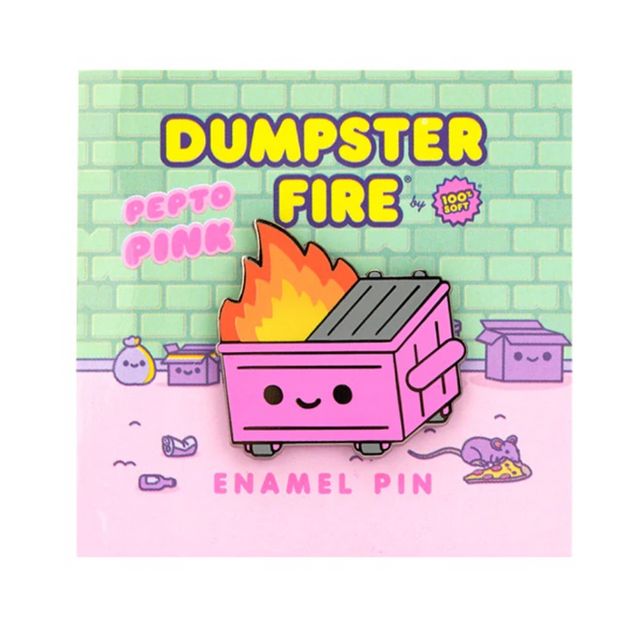 Dumpster Fire - Pepto Pink Enamel Pin Pin 100soft