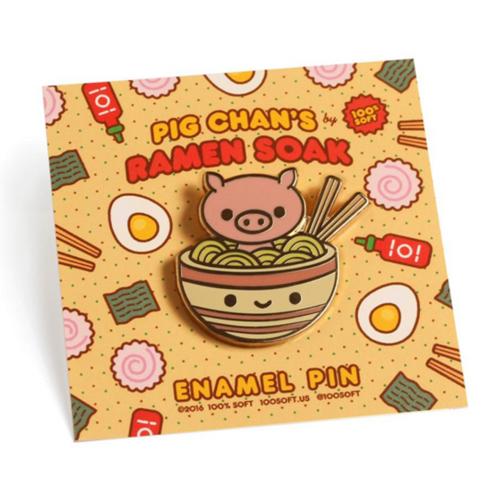 Ramen Pig Pin Pin 100% Soft