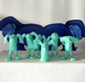 BUNNYWITH Mini Figures Set of 5 Aqua Vinyl Art Toy Alex Pardee