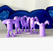 BUNNYWITH Mini Figures Set of 5 Purple Vinyl Art Toy Alex Pardee