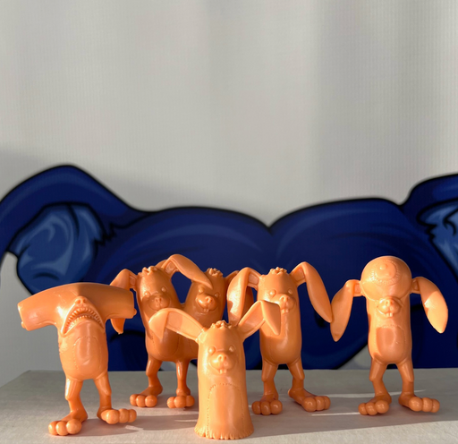 BUNNYWITH Mini Figures Set of 5 Flesh Vinyl Art Toy Alex Pardee