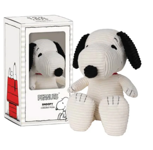 PEANUTS Snoopy Cream Corduroy deluxe plush in gift box Plush Bon Ton