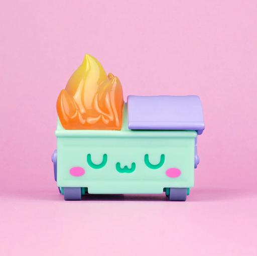 Dumpster Fire Vinyl Figure UwU Edition Vinyl Art Toy 100soft