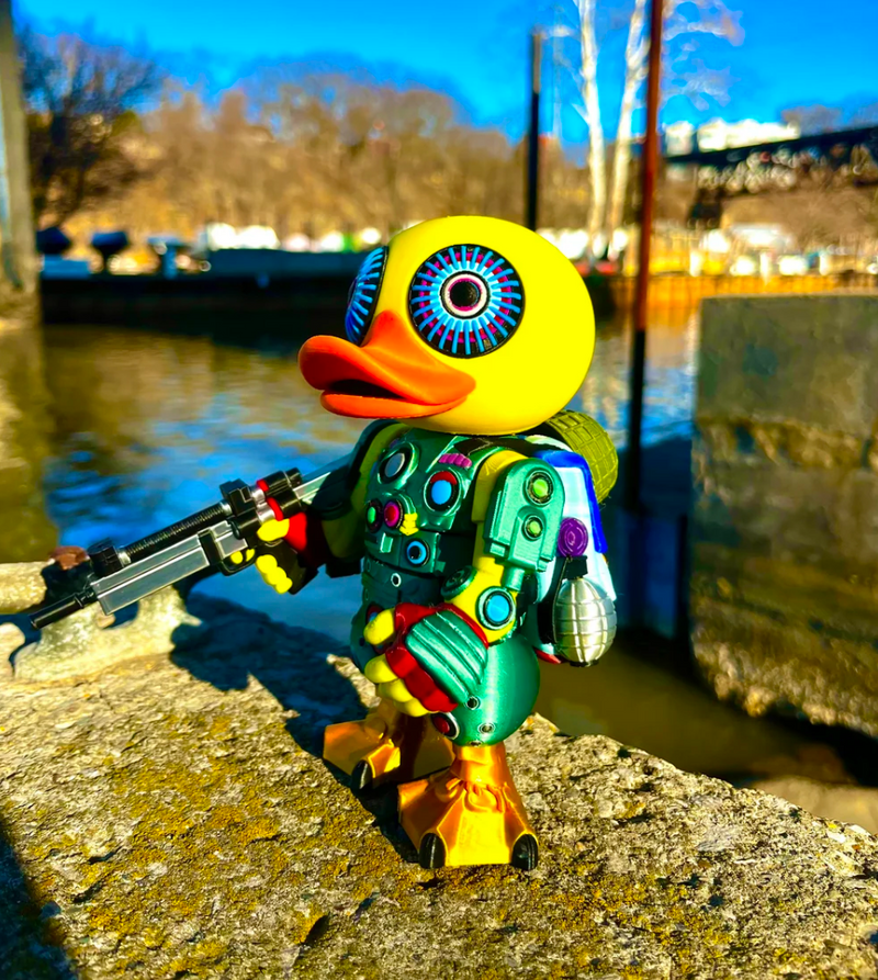 QuackTank vinyl art toy figure by Mindsponge Toy