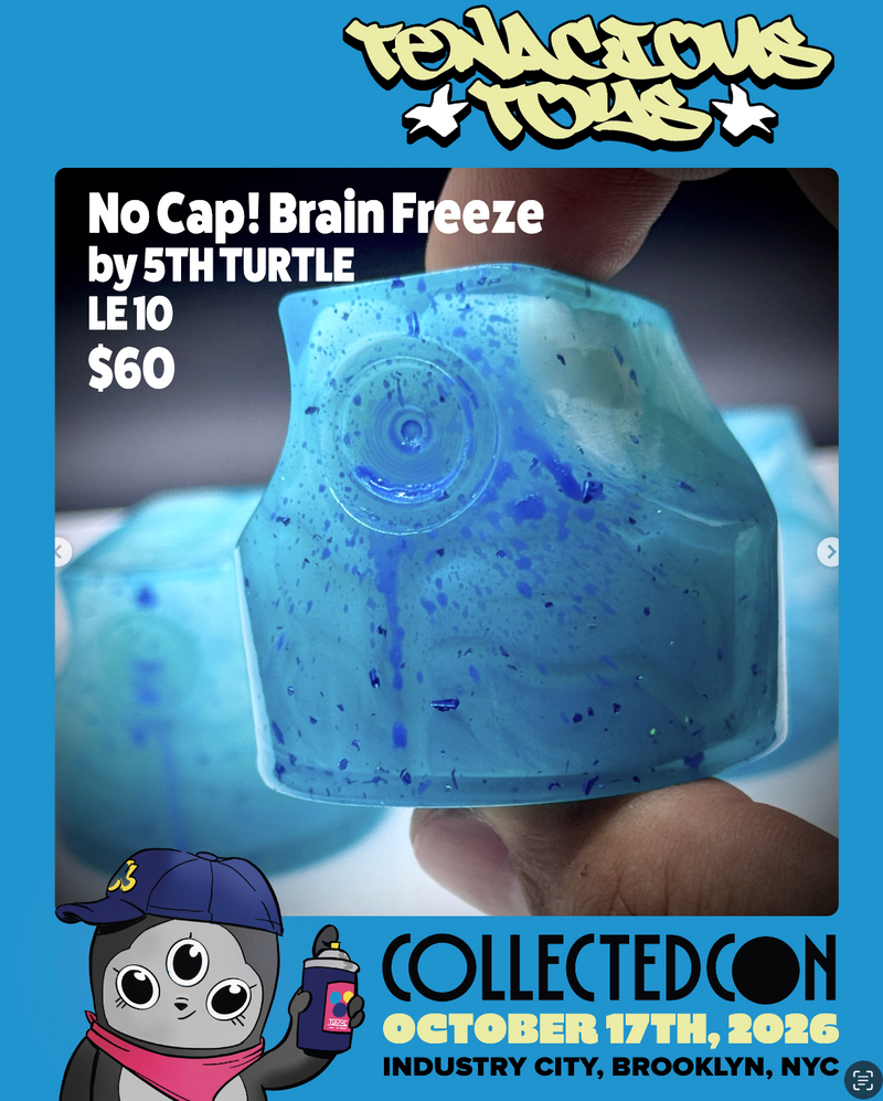 5th Turtle No Cap! Brain Freeze Double Cast GID Resin Skinny Cap NYCC Exclusive
