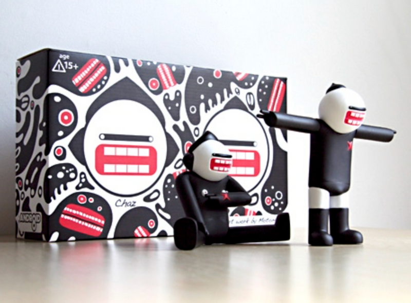 Chaz & Daz vinyl art toy boxed set by Motomichi Nakamura