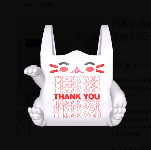 FUKU the Lucky Cat Bag Blind Box Doomco Designs