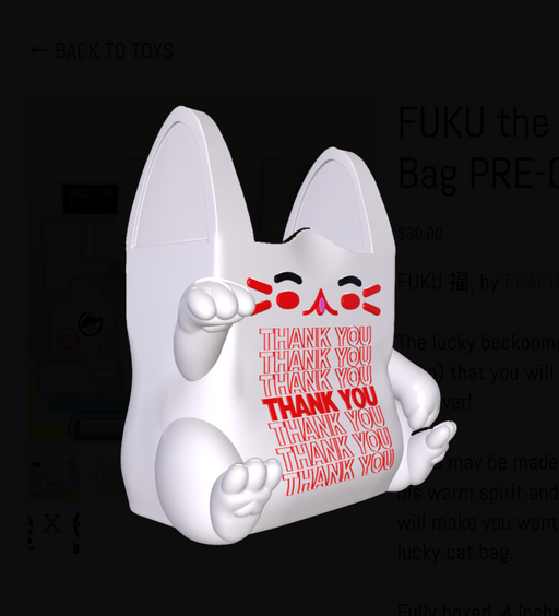 FUKU the Lucky Cat Bag Blind Box Doomco Designs