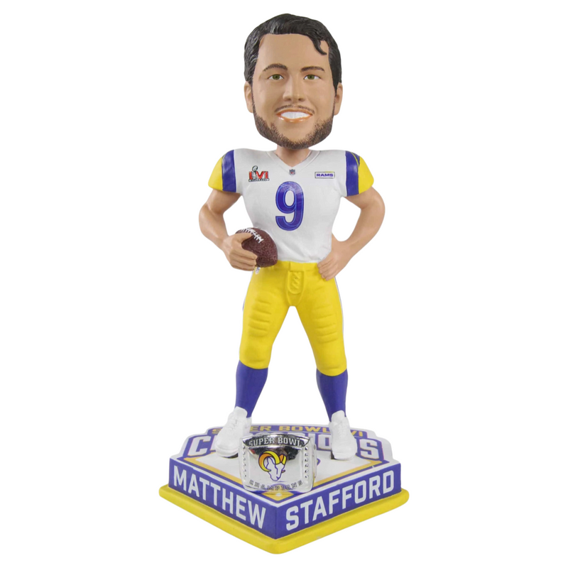 Matthew Stafford Los Angeles Rams Super Bowl LVI Champions Bobblehead  Bobbletopia