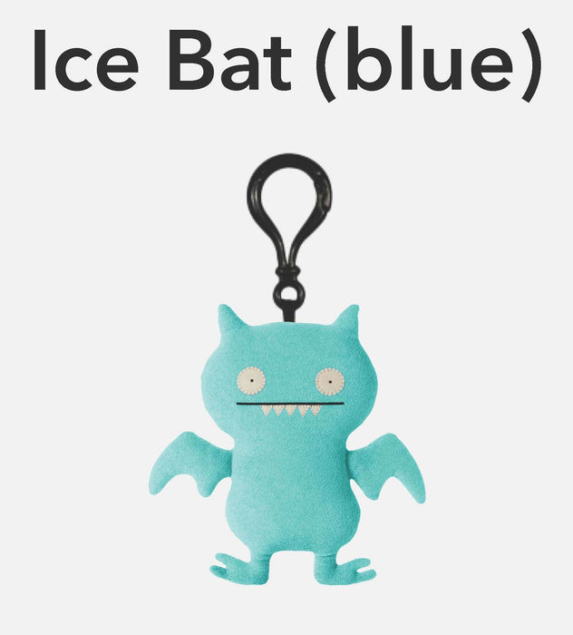 Uglydoll Ice Bat Blue mini plush backpack clip