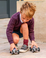 Vintage Open-Wheeled Racing Car Silver Cars Baghera