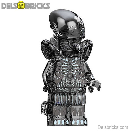 Aliens Xenomorph transparent black Lego custom Minifigures Minifigures DelsBricks Minifigures