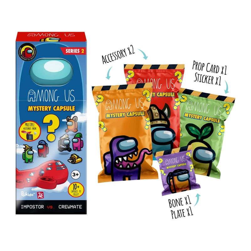 Yume Official Among Us Mystery Capsules Impostor vs Crewmate - Blind Box (2 Pack) Mini Action Figure Surprise Toys Bag Accessories Collectible Yume Official Among Us Mystery Capsules Impostor vs Crewmate - Blind Box (2 Pack) Mini Action Figure Surprise Toys Bag Accessories Collectible