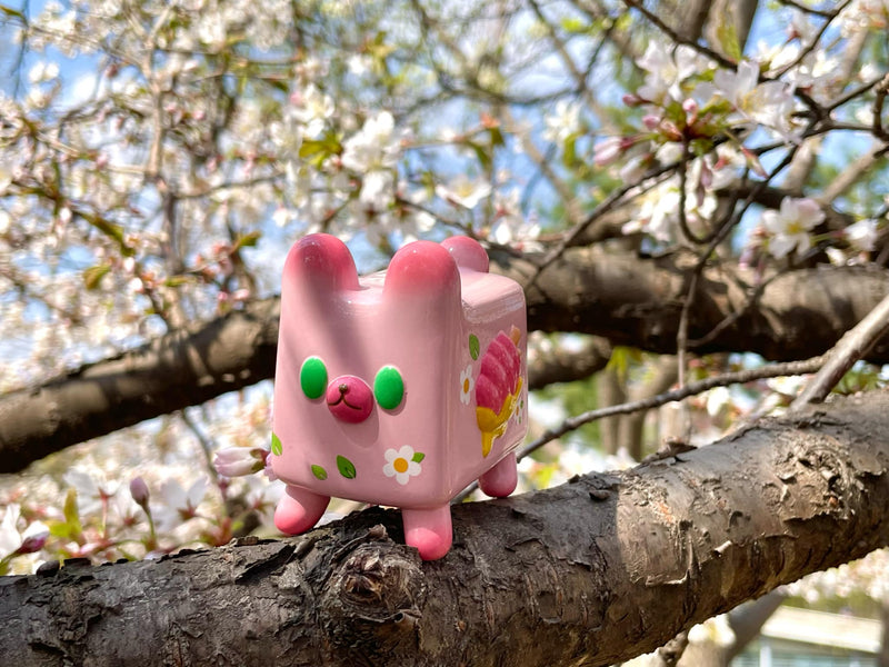 Box Bear - Sakura Spring Ver. by Rato Kim Designer Toys Strangecat Toys