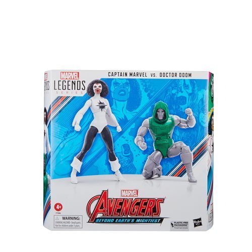 Avengers 60th Anniversary Marvel Legends Captain Marvel vs. Doctor Doom 6-Inch Action Figures Action & Toy Figures ToyShnip