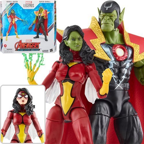 Avengers 60th Anniversary Marvel Legends Skrull Queen and Super-Skrull 6-Inch Action Figures Action & Toy Figures ToyShnip