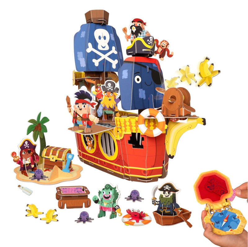 Banana-Rama Pirate Ship: Plucky Pirates Buildable Playset Playset Playper