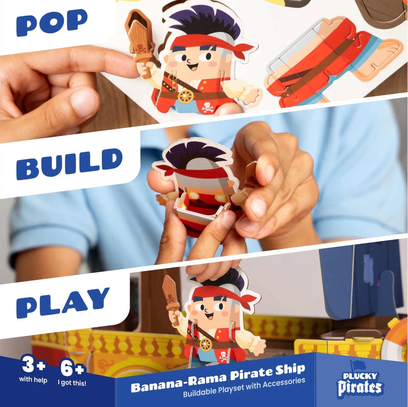 Banana-Rama Pirate Ship: Plucky Pirates Buildable Playset Playset Playper