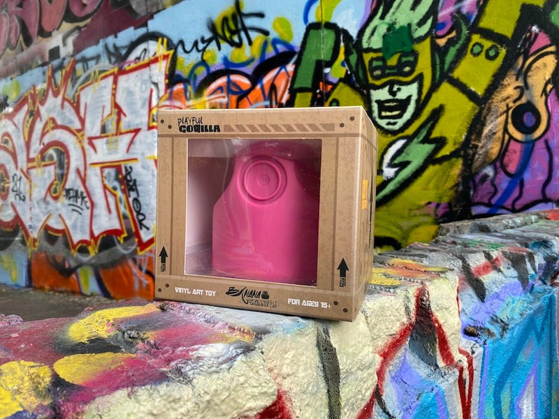 Banana Skinny Cap Pink Vinyl Art Toy Tenacious Toys