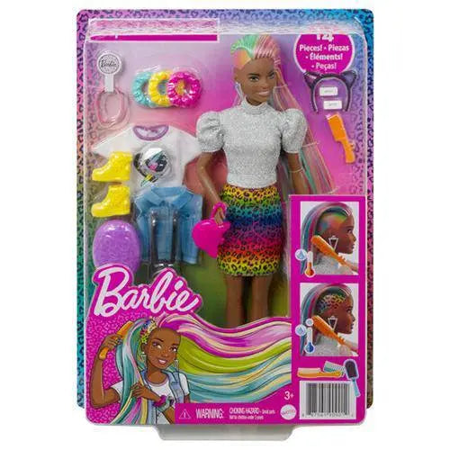 Barbie Leopard Rainbow Hair Doll #2 Dolls ToyShnip