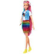 Barbie Leopard Rainbow Hair Doll Dolls ToyShnip