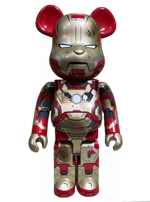 Marvel Iron Man 3 - Iron Man Mark 42 Battle Damaged Version 1000% Bearbrick Vinyl Art Toy Medicom