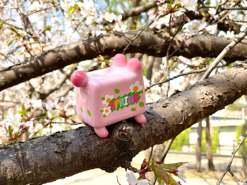 Box Bear - Sakura Spring Ver. by Rato Kim Designer Toys Strangecat Toys