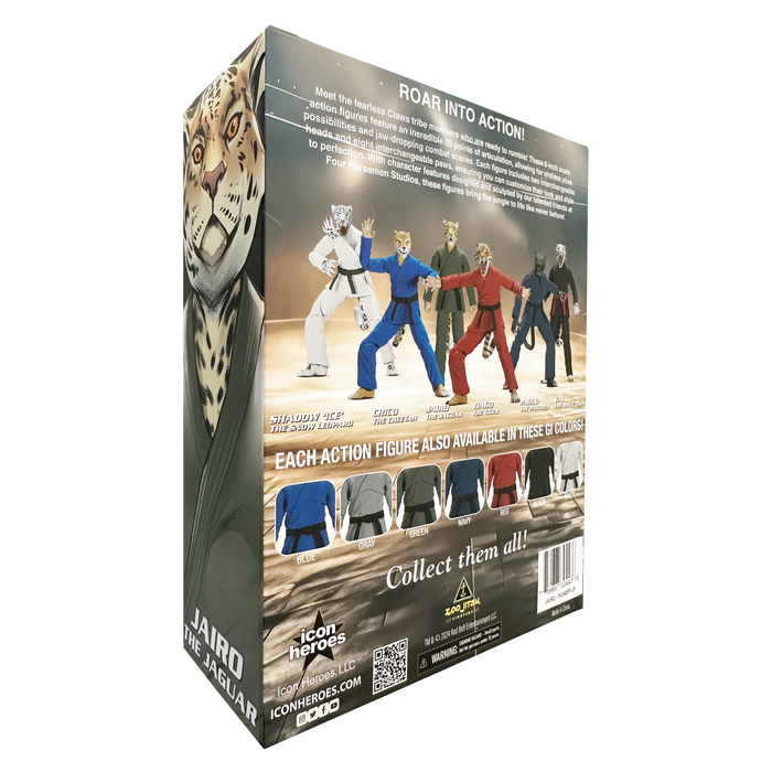 Zoo Jitsu Fighters Jairo the Jaguar Action Figure Super Charged Exclusive Action Figure Icon Heroes