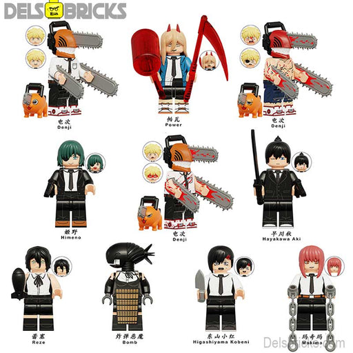 Chainsaw Man Anime Set of 10 Lego Minifigures Minifigures DelsBricks Minifigures