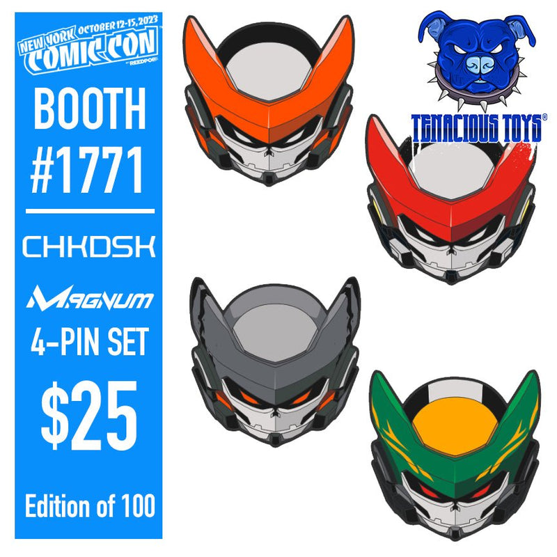 CHK_DSK Magnum Enamel Pin Set NYCC Exclusive Pin Tenacious Toys