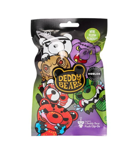 Deddy Bears 4.5 Inch Plush Series 5 Clip On Blind Bag with ROBLOX code Blind Box License 2 Play