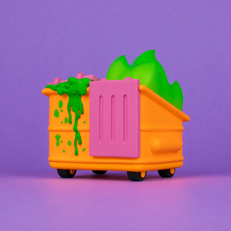 Dumpster Fire Toxic Waste Vinyl Figure Radioactive Orange Edition Vinyl Art Toy 100soft