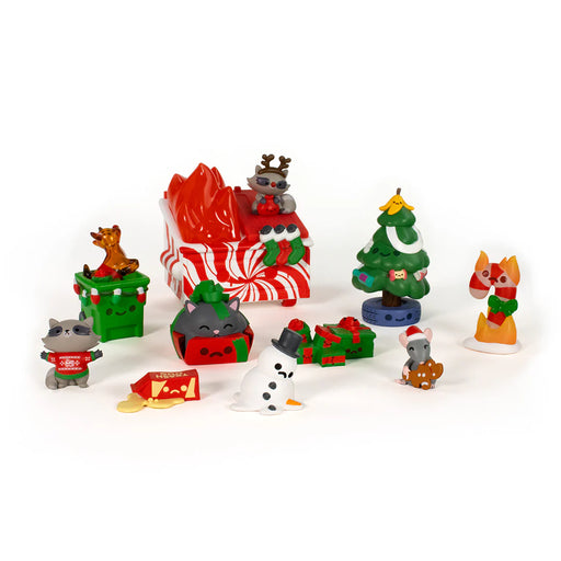 Dumpster Fire 12 Days of Trash Advent Calendar Holiday Figure Set PREORDER Vinyl Art Toy 100soft
