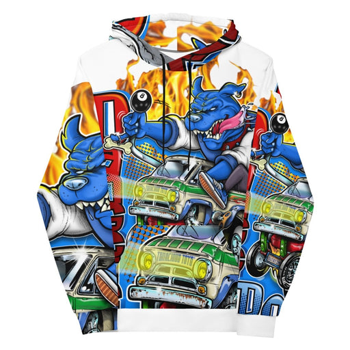 Dog Fink All-Over Print Hoodie by Christian Trivellone Apparel Tenacious Toys