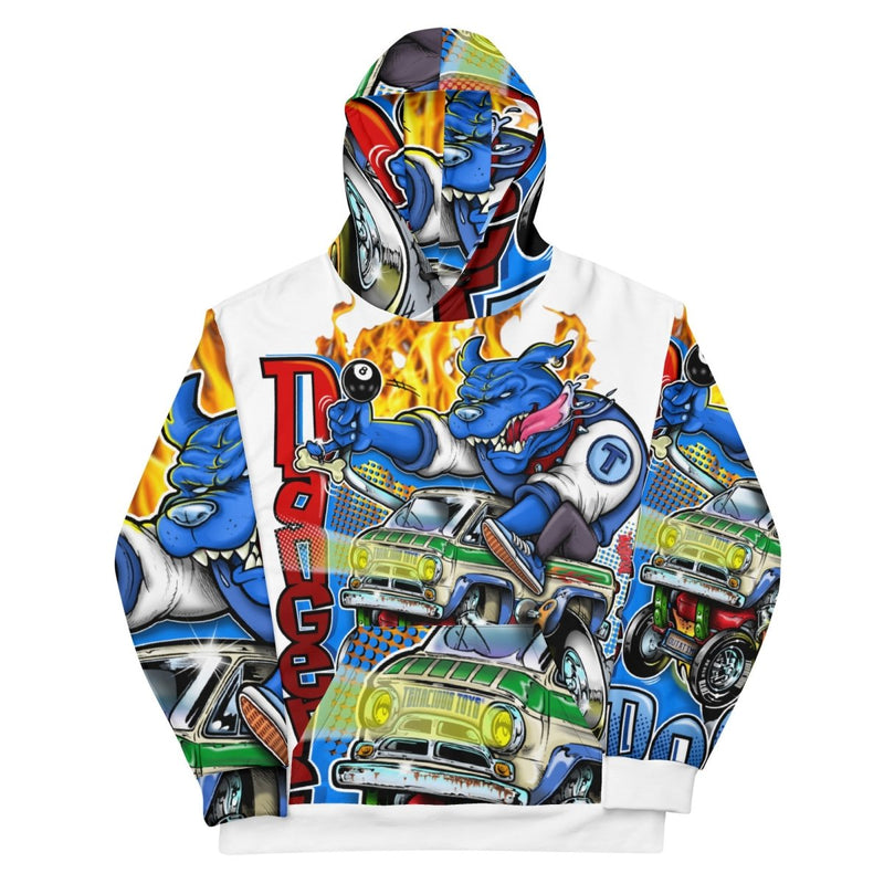 Dog Fink All-Over Print Hoodie by Christian Trivellone Apparel Tenacious Toys