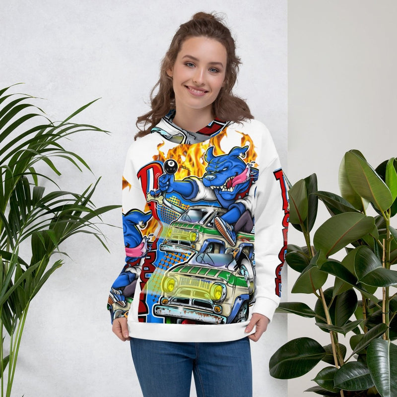 Dog Fink All-Over Print Hoodie by Christian Trivellone Apparel Tenacious Toys