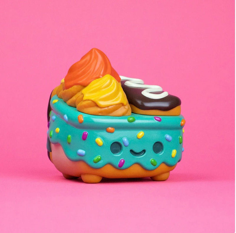 Dumpster Fire Donut Green Vinyl Figure Vinyl Art Toy 100soft