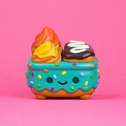 Dumpster Fire Donut Green Vinyl Figure Vinyl Art Toy 100soft