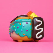 Dumpster Fire Donut Green Vinyl Figure Vinyl Art Toy 100soft