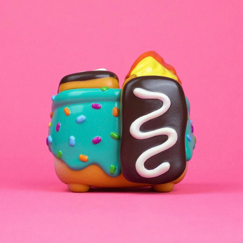 Dumpster Fire Donut Green Vinyl Figure Vinyl Art Toy 100soft