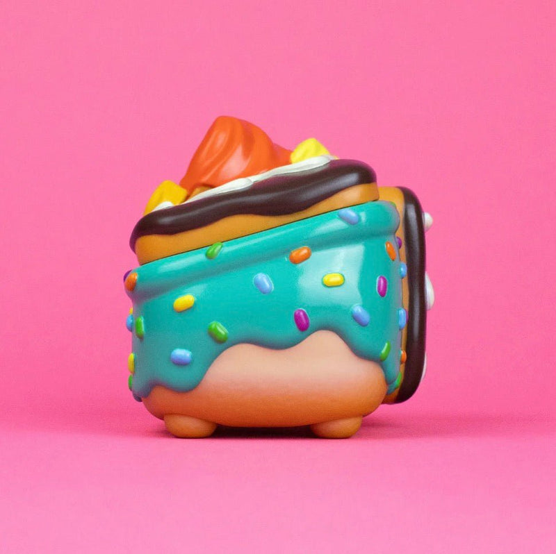 Dumpster Fire Donut Green Vinyl Figure Vinyl Art Toy 100soft