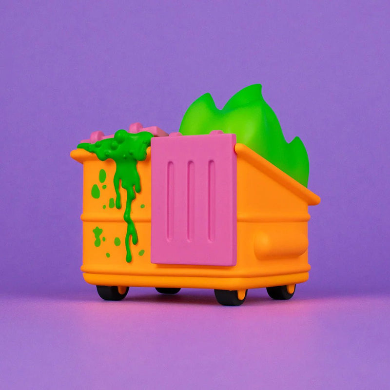 Dumpster Fire Toxic Waste Vinyl Figure Radioactive Orange Edition Vinyl Art Toy 100soft
