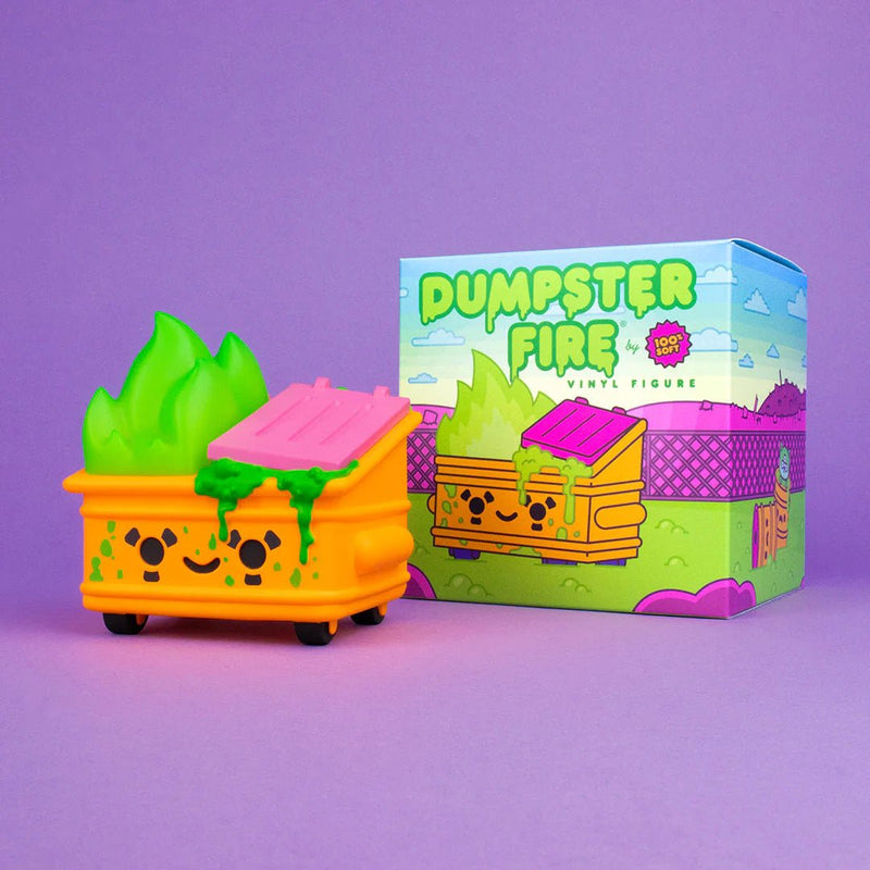 Dumpster Fire Toxic Waste Vinyl Figure Radioactive Orange Edition Vinyl Art Toy 100soft