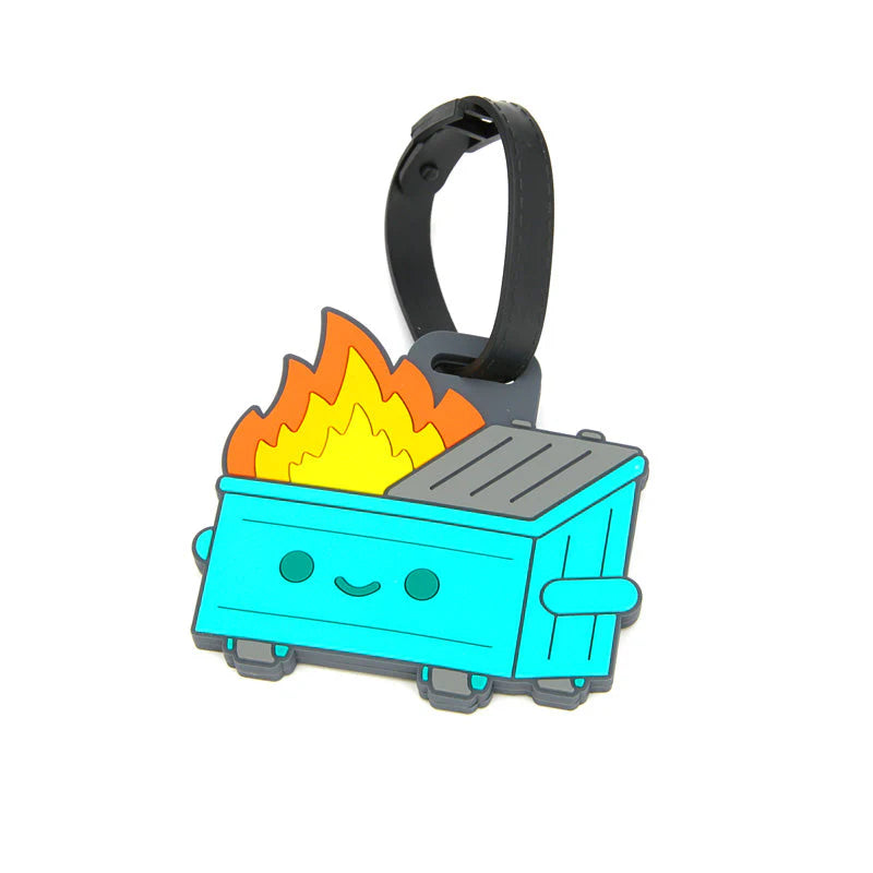 Dumpster Fire Luggage Tag PVC 100soft