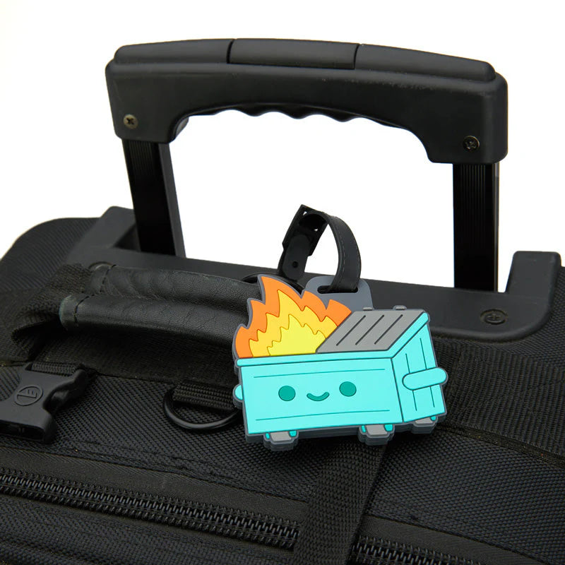 Dumpster Fire Luggage Tag PVC 100soft