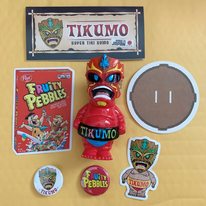 Tikumo Fruity Pebbles Edition Super Tiki Sumo 4.5 inch sofubi vinyl figure