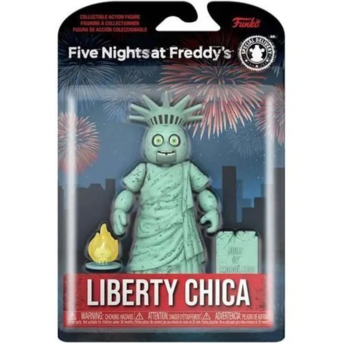 Funko Five Nights at Freddy's: Dreadbear Liberty Chica 5-Inch Action Figure Action & Toy Figures ToyShnip